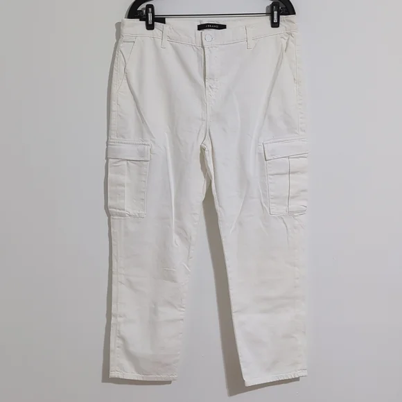 Pantalon Jean Slim Cargo Crop Dylan - Marque J Brand - Taille 25 (équivalent 29) - Blanc - Neuf Avec étiquette